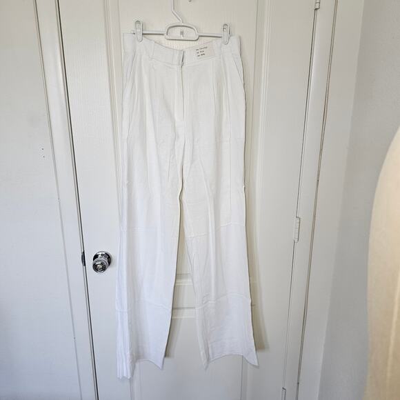 A&F Sloane Tailored Linen-Blend white Pant Size 29 Long - Picture 7 of 9